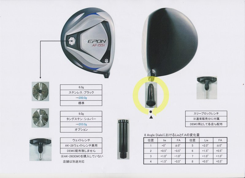 EPON（エポン）［AF-155 iZ US spec］（限定250個）ドライバーが発売 