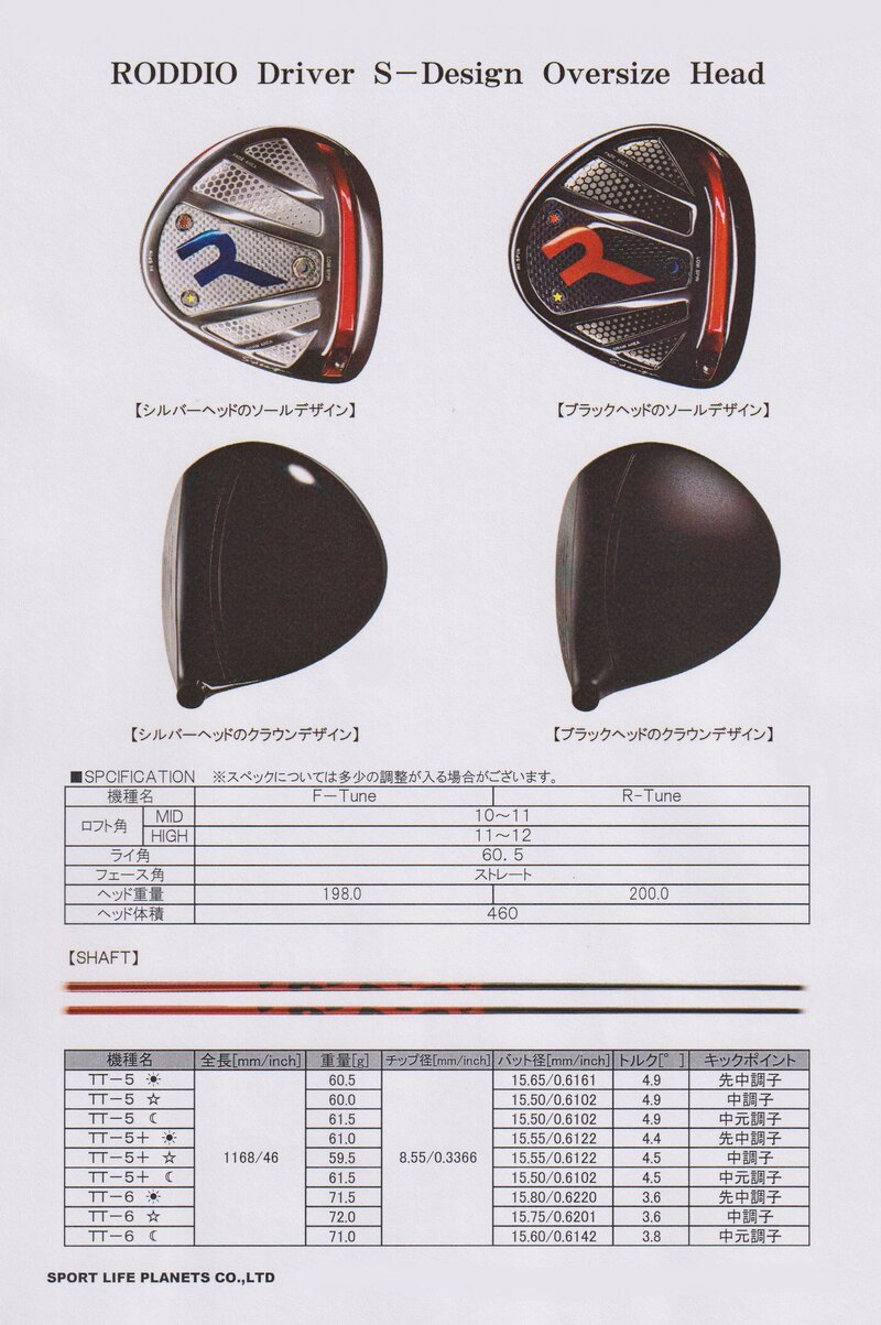 RODDIO（ロッディオ）新型 ドライバー （2021モデル）リリース情報(1 ...