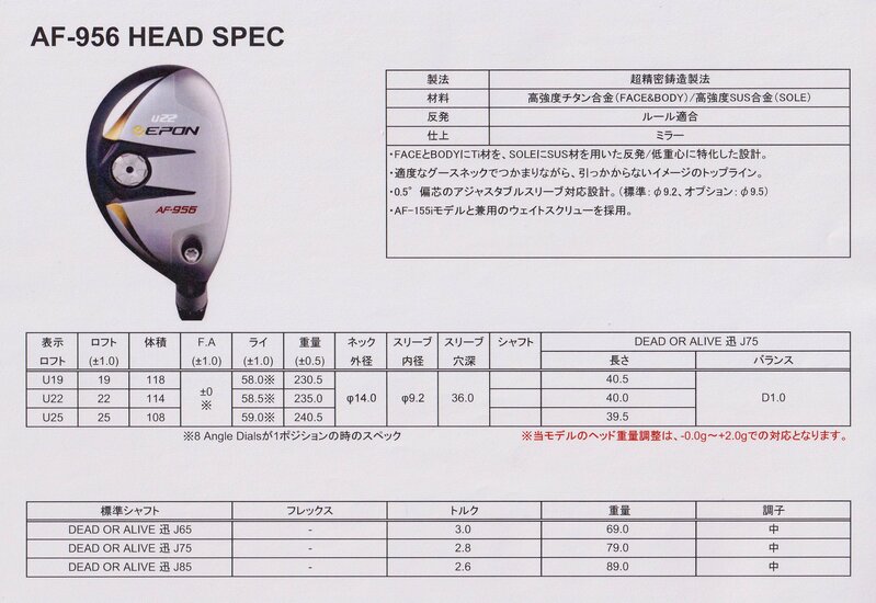 EPON [ AF-956 ] ハイブリッド ユーティリティーが発売されます！ 製品